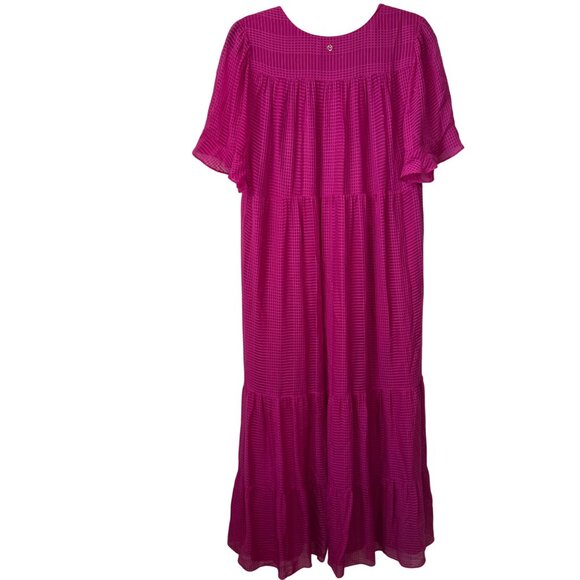 Marie Oliver Dress 100% Silk Vanessa Maxi Fuchsia Size XL - Picture 4 of 8